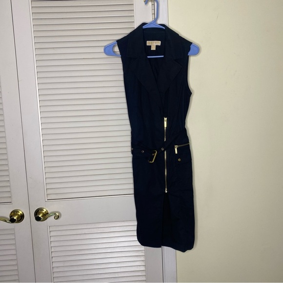Michael Kors Sleeveless Belted black Utility Dress size small - Picture 3 of 12